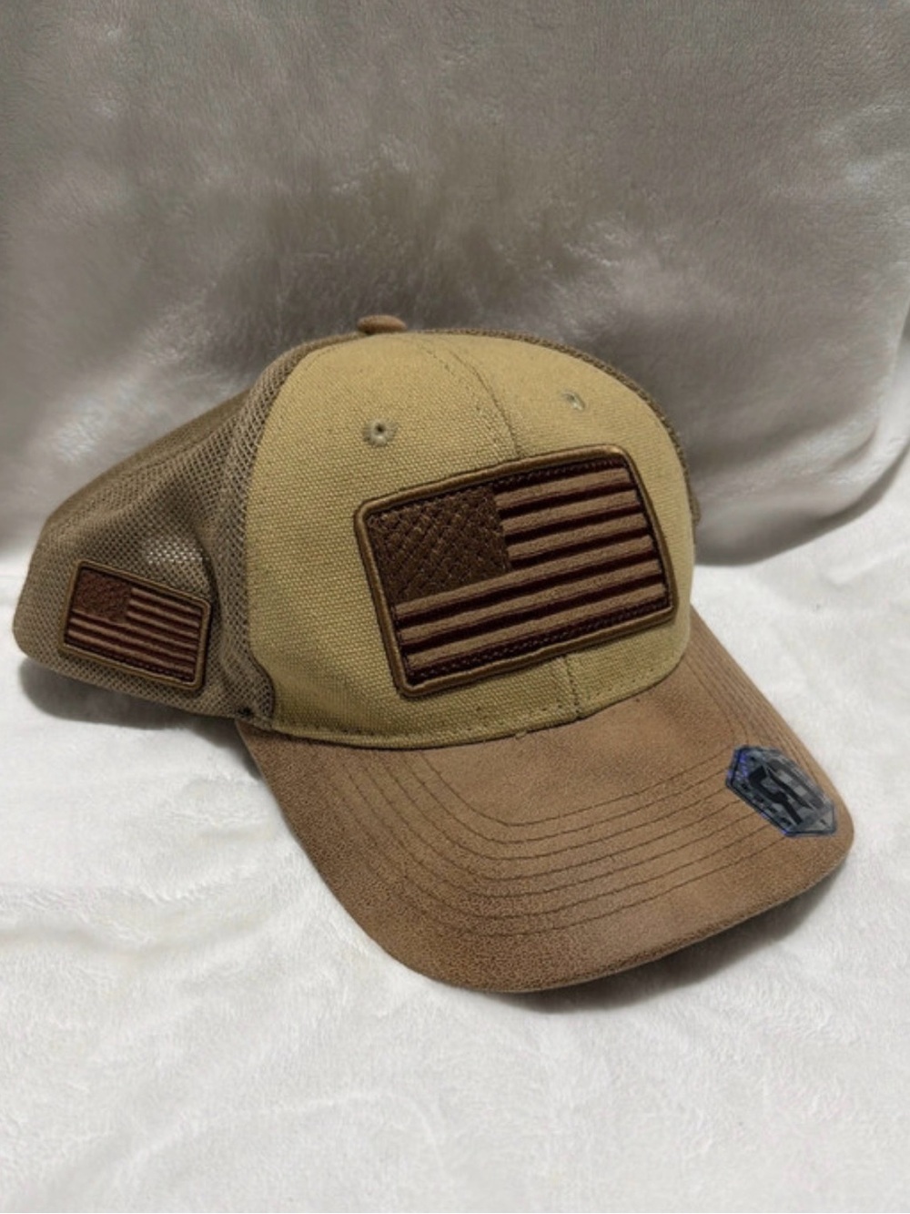 Runs Deep Tactical Mesh Back Cap with Patch - Tan/Brown